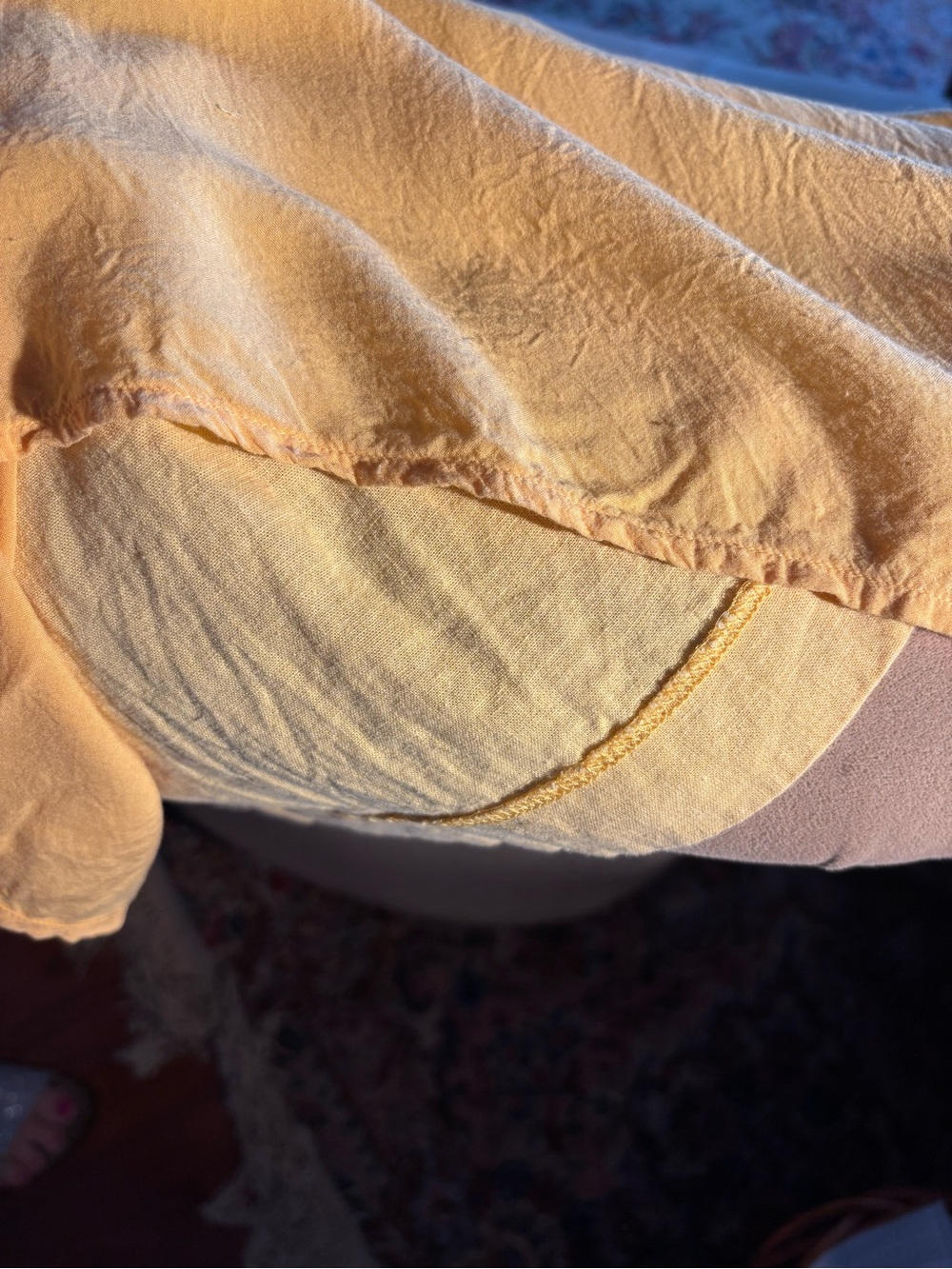Yellow Button-Front Spaghetti Strap Dress - Picture 6 of 6